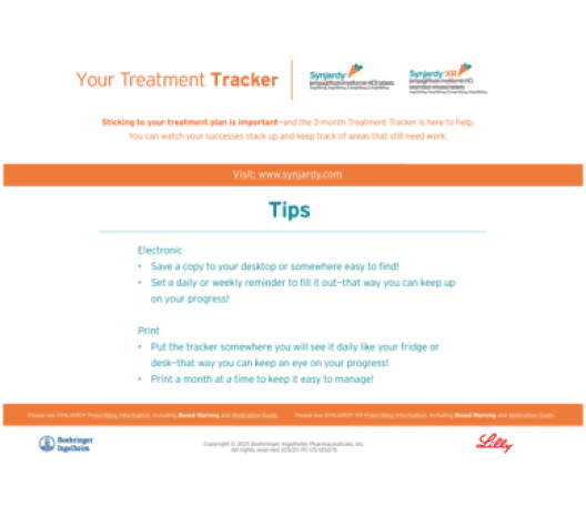 Synjardy Treatment Tracker in English